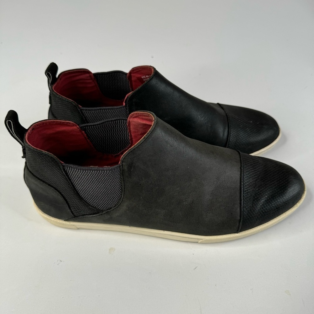 OluKai Black Slip-On Sneakers with Red Lining